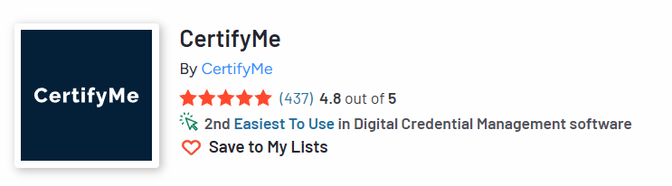 CertifyMe G2 Ranking